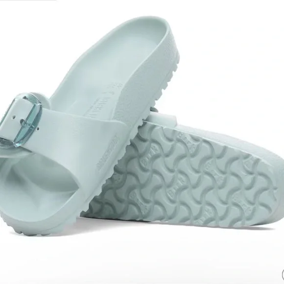 BIRKENSTOCK MADRID BIG BUCKLE EVA SURF GREEN Blue Slides Women EU 38/US 7 Narrow - Picture 3 of 7